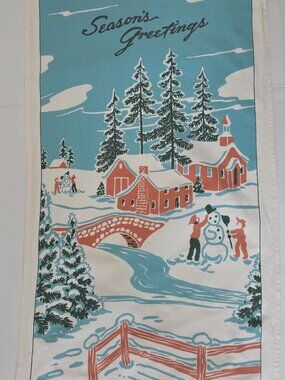 England Christmas Dish Towel